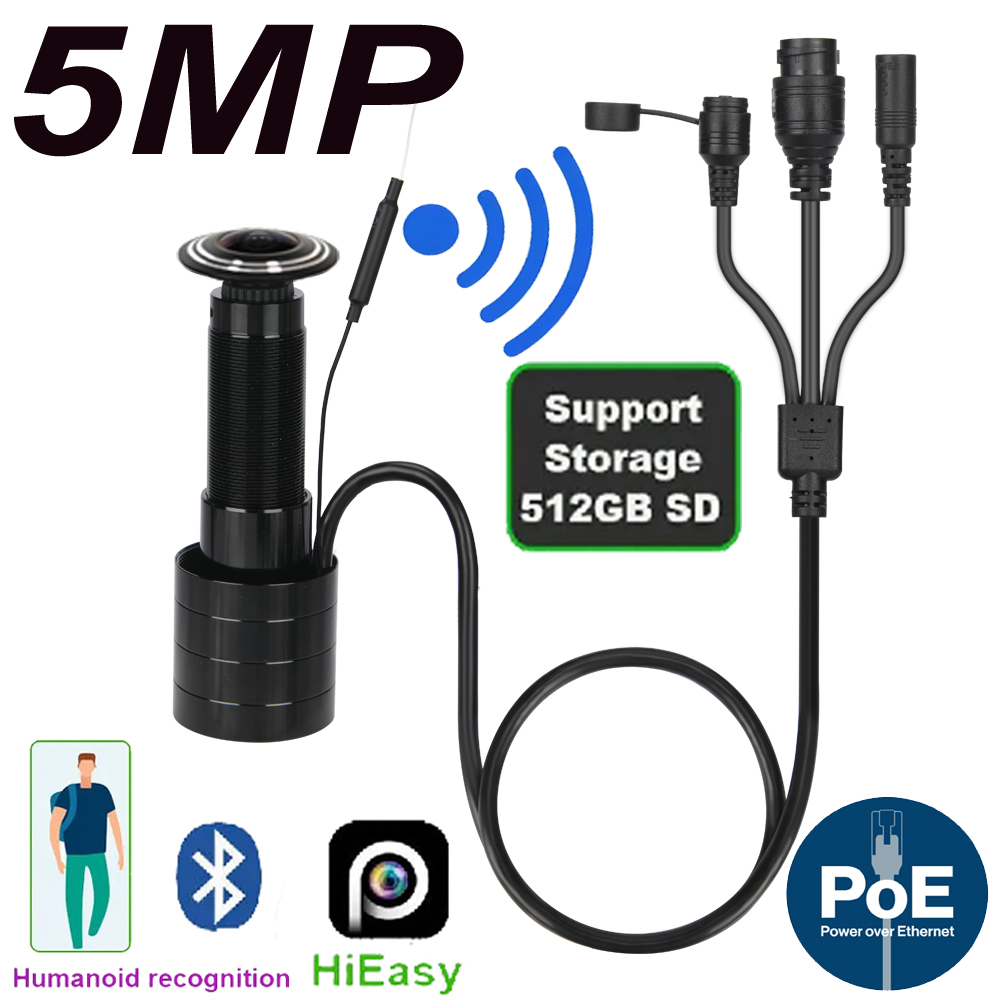 Home Security La - 5MP Door Eye IP POE กล้องมินิตาส่องรูกุญแจ