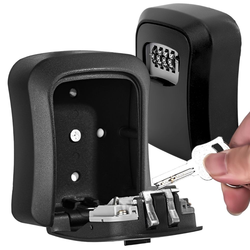 Home Security Key - 1/2/4 ชิ้น กล่องล็อคกุญแจแบบติดผนัง 4 หลัก กันน้ำ