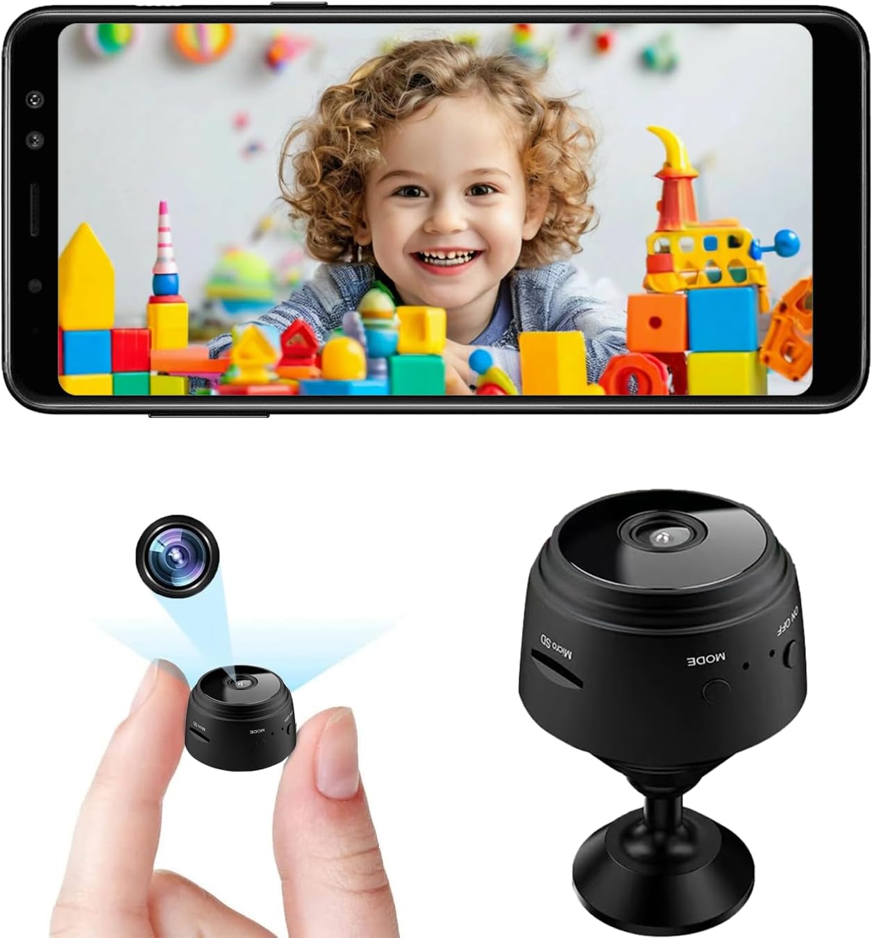 Home Security Ideas - กล้องวงจรปิดขนาดเล็ก, กล้อง WiFi ความละเอียด 1080P HD
