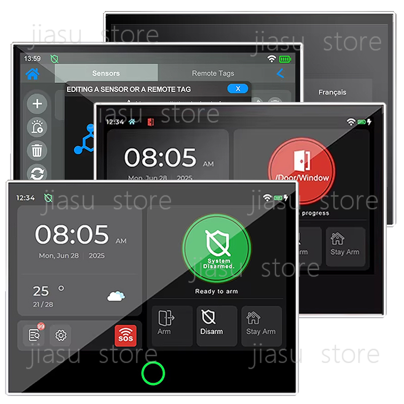 Home Security Using Gsm - ระบบเตือนภัยอัจฉริยะแบบมีสายขนาด 7 นิ้ว พร้อมระบบไร้สาย WiFi และเครือข่าย