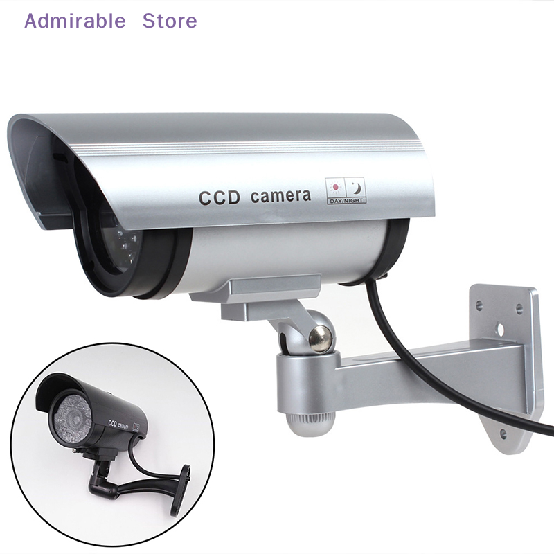 Fake Camera Dummy - [W] กล้องวงจรปิดรูปทรงต่างๆ กันน้ำ สำหรับใช้ภายในและภายนอกบ้าน กล้องปลอมพร้อมไฟ LED