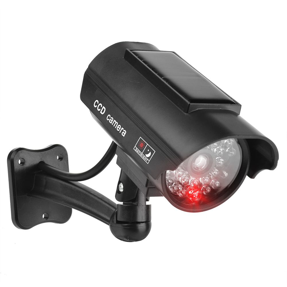 Fake Camera Dummy - กล้องวงจรปิดจำลองพร้อมไฟ LED สีแดงกระพริบ กล้องปลอมสำหรับป้องกันการโจรกรรม กล้องวงจรปิดเพื่อความปลอดภัย สำหรับใช้ภายนอกและภายในอาคาร