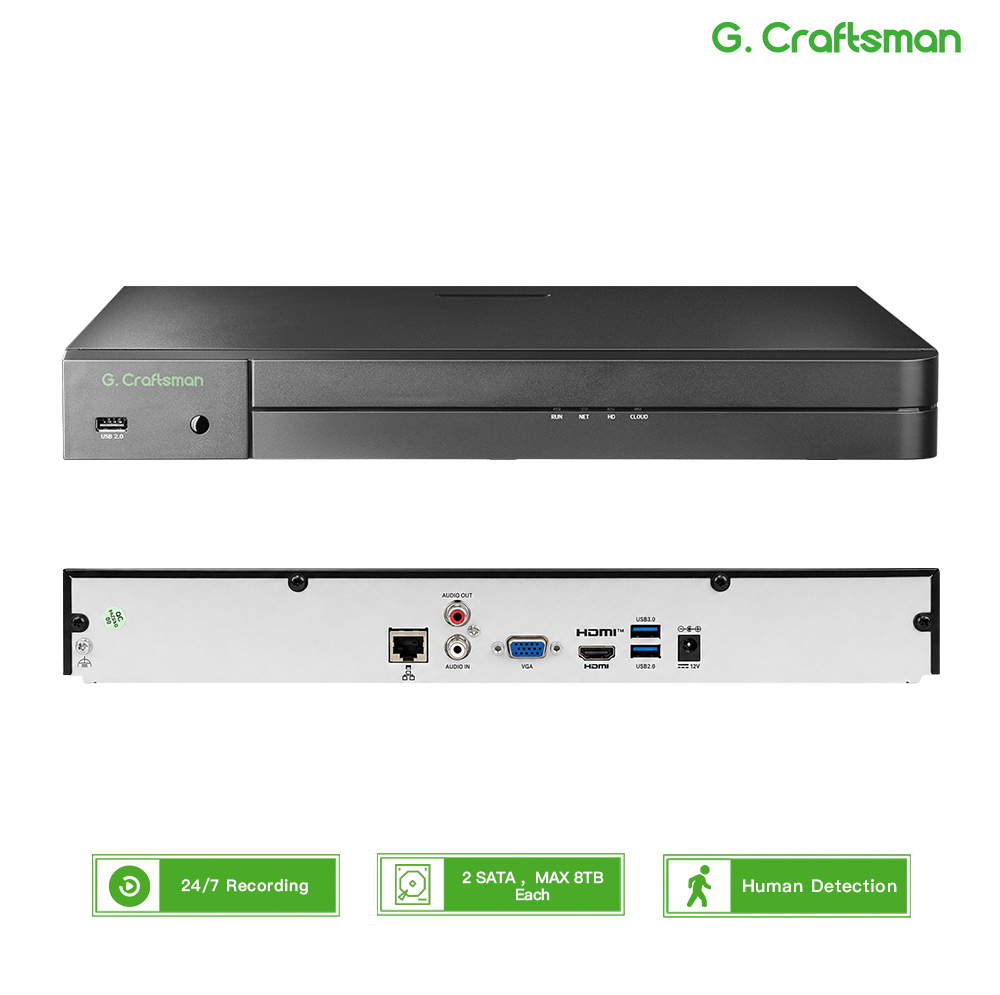 Home Security With Camera - เครื่องบันทึกภาพวงจรปิด UNI 32CH NVR 12MP สำหรับระบบรักษาความปลอดภัย