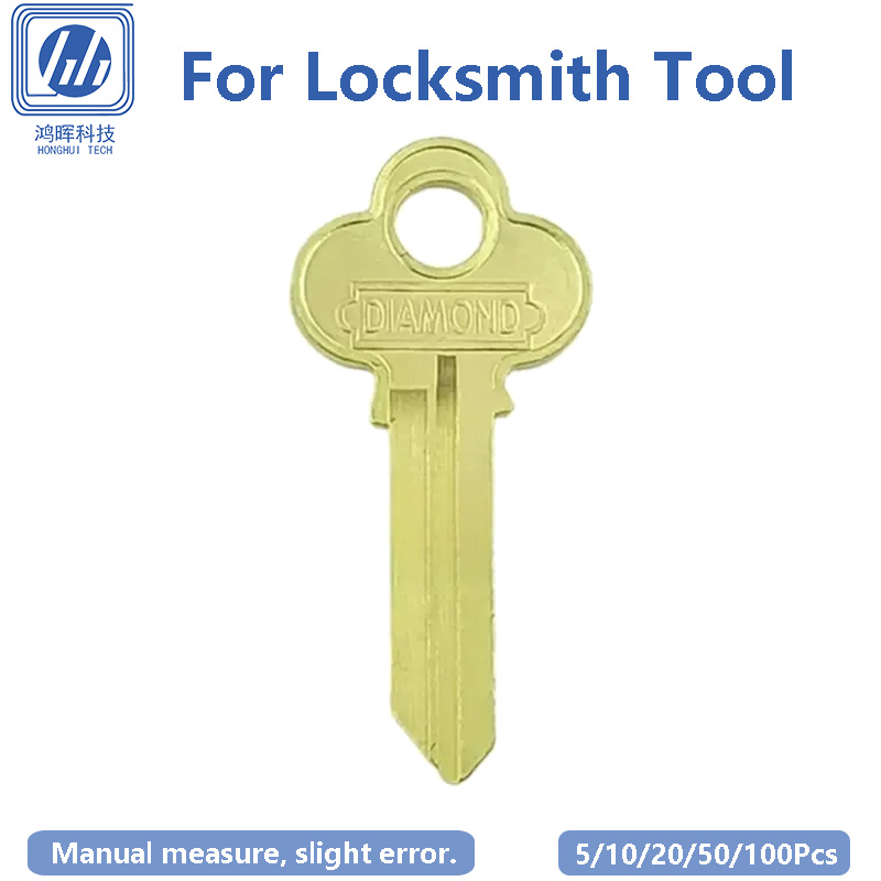 Home Security Doors - 5-100 ชิ้น/ล็อต กุญแจทองแดงเปล่าแบบยังไม่ตัด ลายดอกพลัม สำหรับล็อคประตูโรงแรม ประตูบ้าน