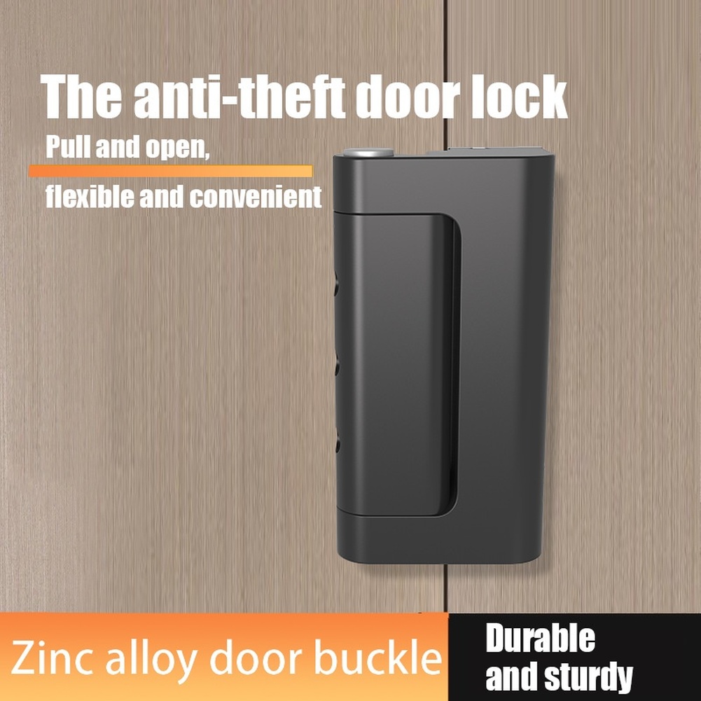 Home Security Doors - 1 ชิ้น ตัวล็อคประตูแบบกันขโมย ทำจากโลหะผสมสังกะสี สำหรับเสริมความปลอดภัย ตกแต่งบ้าน