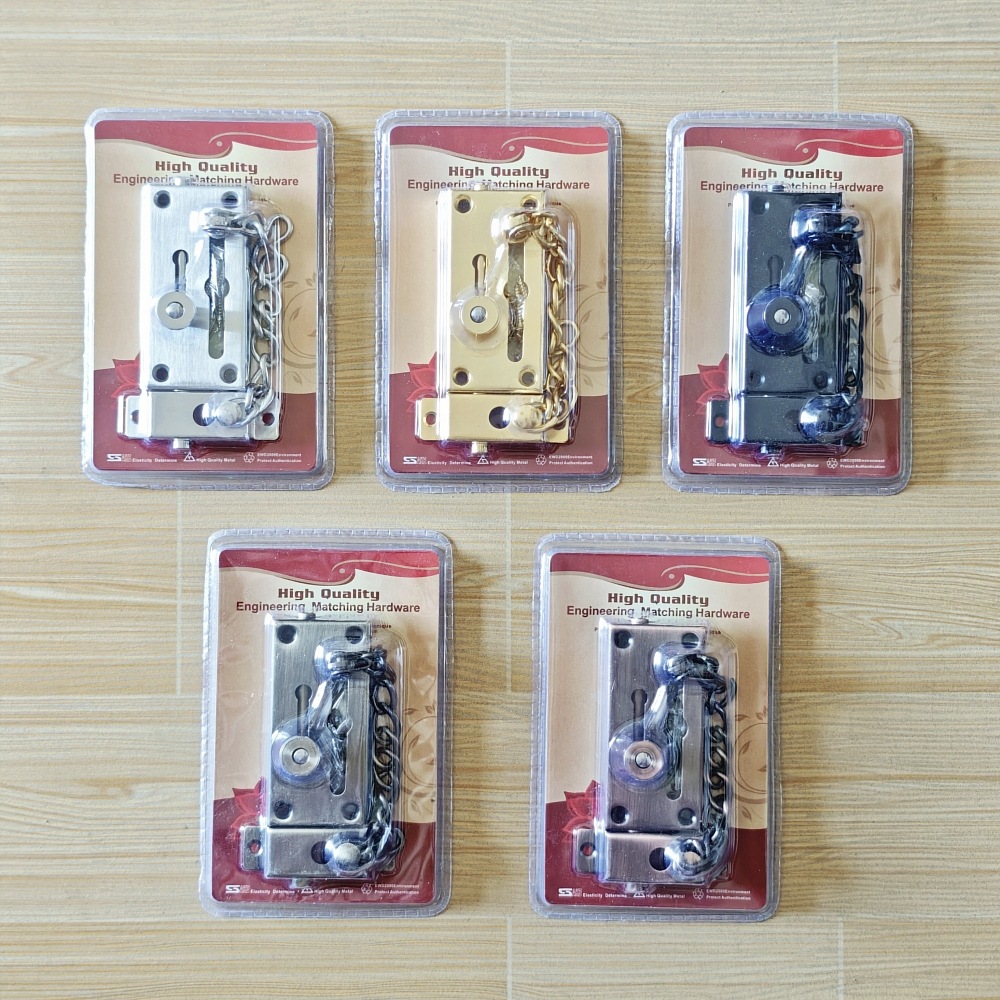 Home Security Doors - โซ่รักษาความปลอดภัยสแตนเลส, กลอนประตูและโรงแรมแบบใหม่, อุปกรณ์ฮาร์ดแวร์สำหรับบ้าน, โซ่รักษาความปลอดภัยพร้อมกลอน