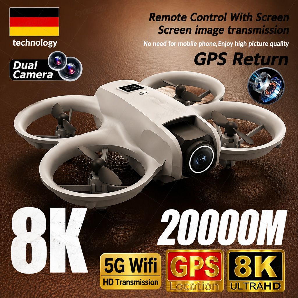 Home Security Drones - โดรนพับได้ขนาดเล็ก รุ่นใหม่ 2026 ระดับมืออาชีพ 8K HD