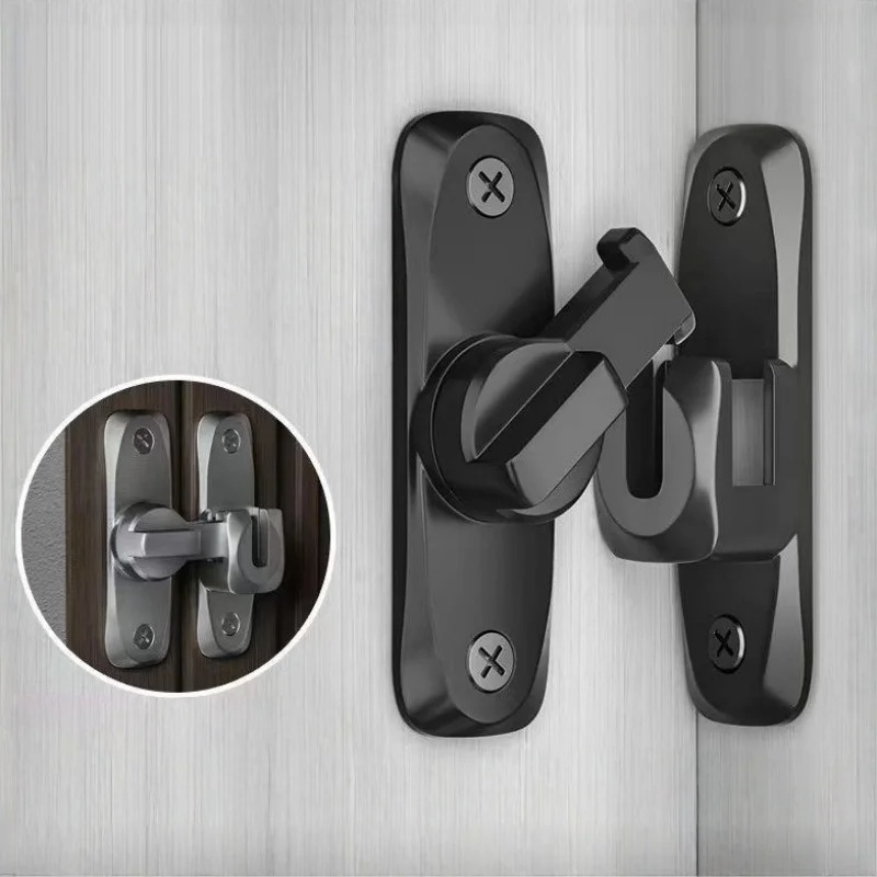 Home Security Firms - ตัวล็อคประตูแบบพลิก 90/180 องศา ป้องกันการโจรกรรม สำหรับประตูบานเลื่อน ฮาร์ดแวร์ประตูเล็ก