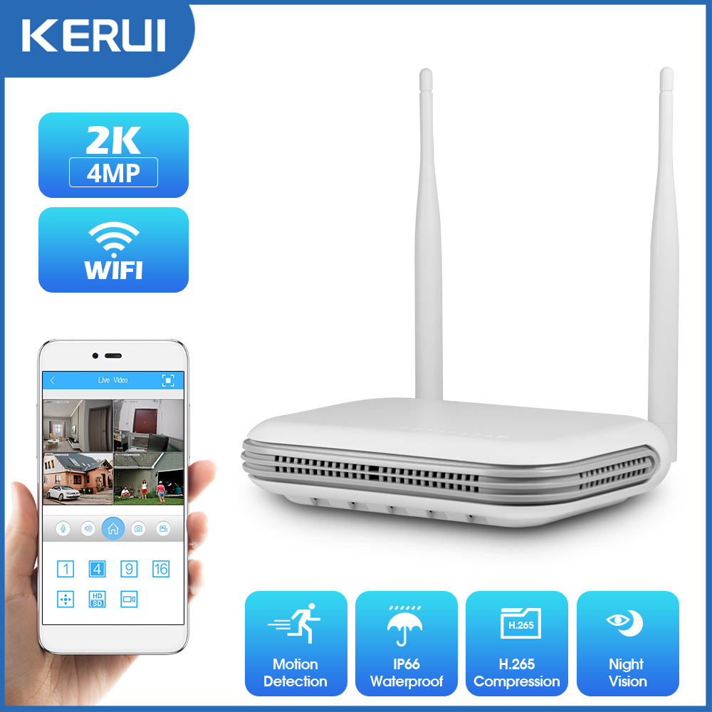Home Security Panel - KERUI 2K 4MP กลางแจ้ง Full HD
