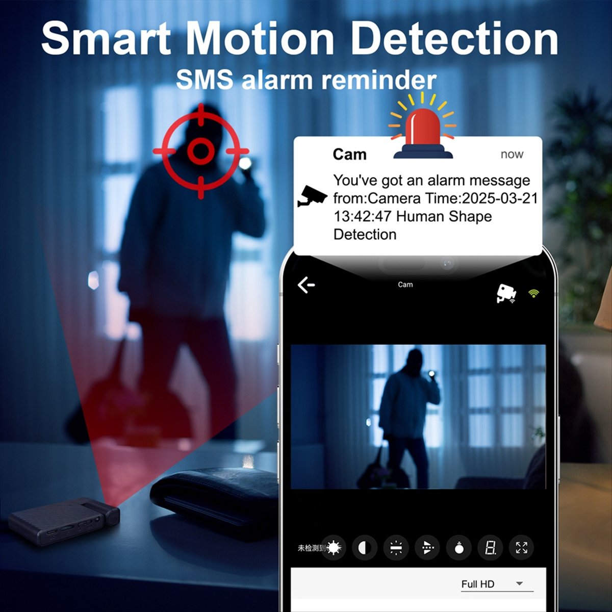 Home Security Video Cameras - N05R กล้องวงจรปิดขนาดเล็กแบบใหม่ พร้อมเลนส์หมุนได้ กล้องวิดีโอไร้สาย ความละเอียด HD