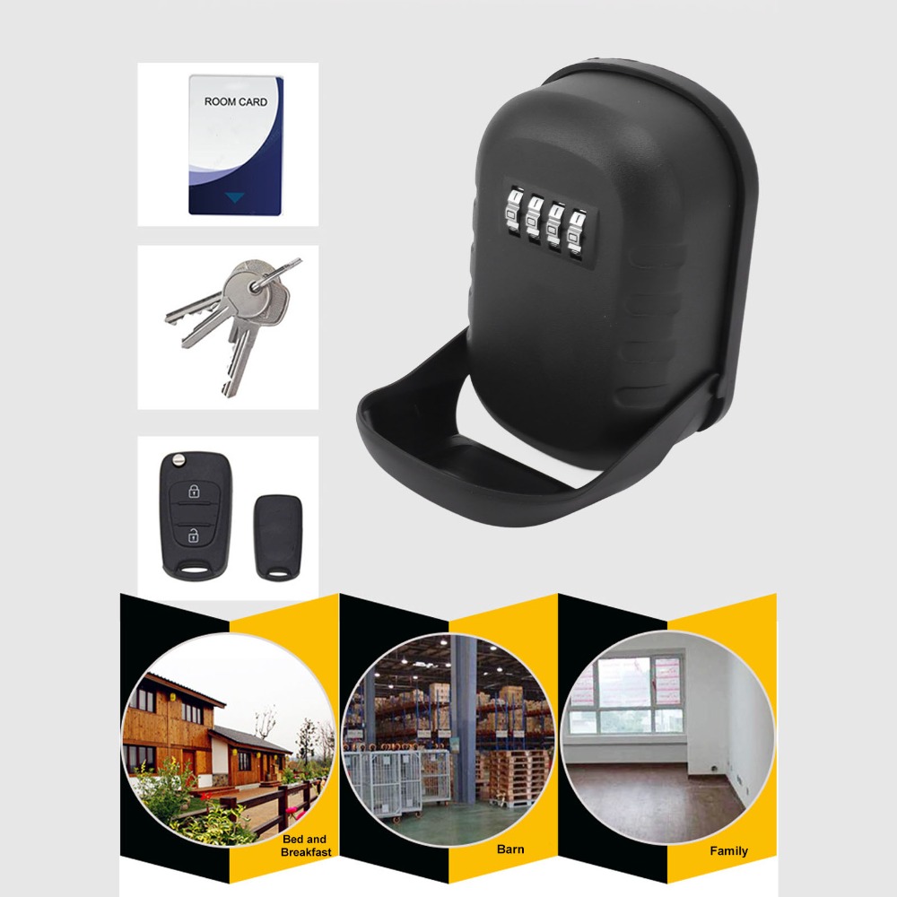 กล่องล็อคกุญแจแบบติดผนัง สีดำ  - Home Security Key บทวิจารณ์และราคา
