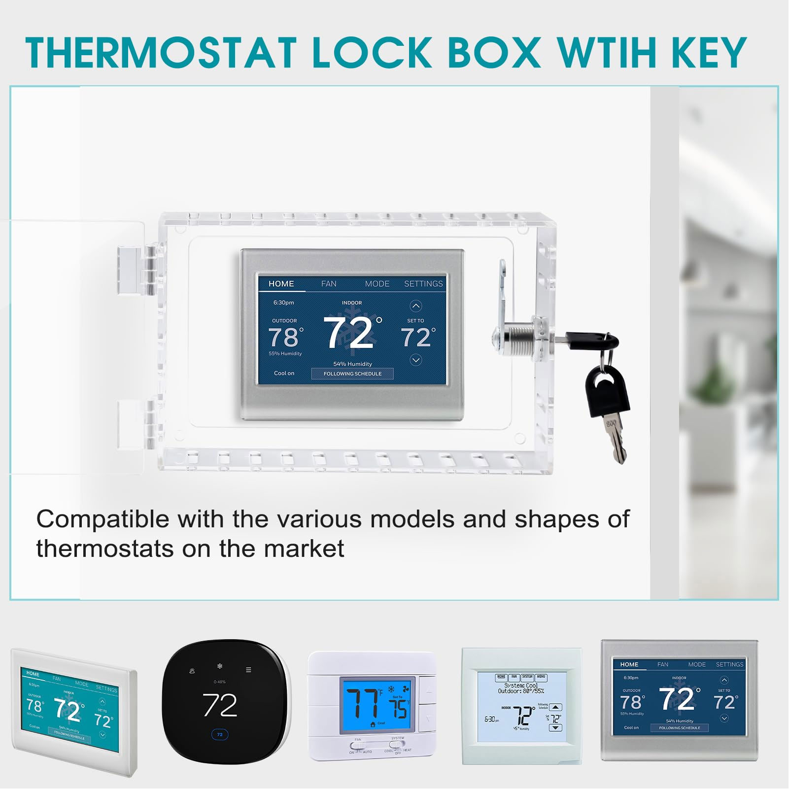 กล่องล็อคเทอร์โมสตัทอะคริลิคใส - Home Security Firms บทวิจารณ์และราคา