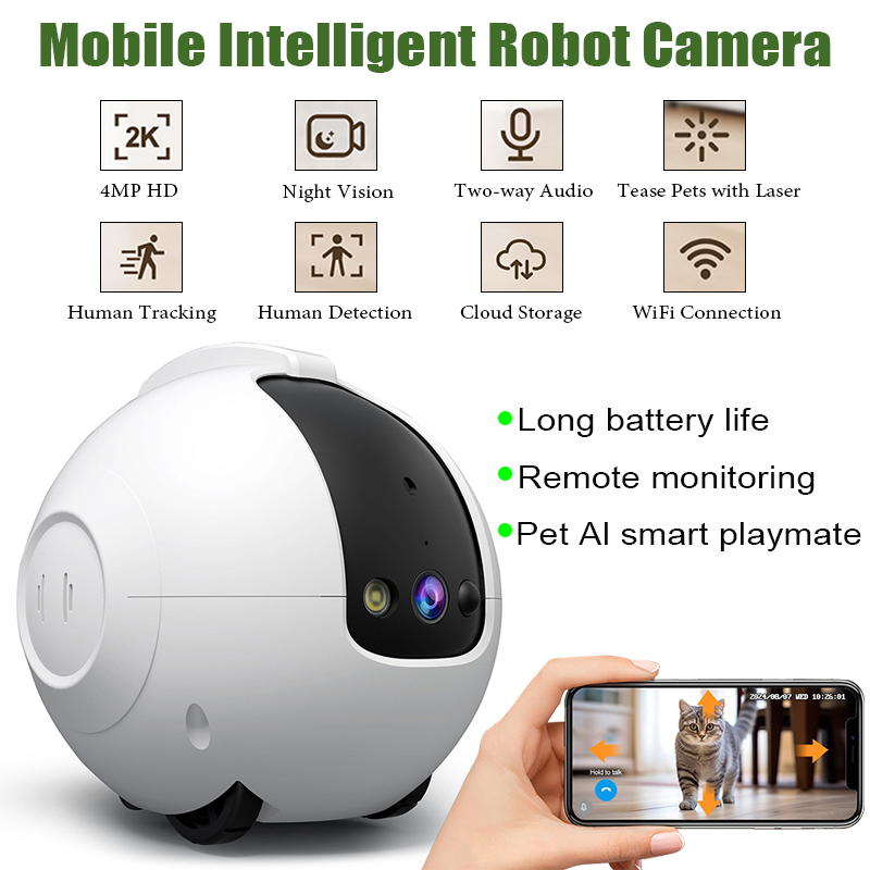 กล้องรักษาความปลอดภัยสำหรับดูแ - Home Security Robot Dog บทวิจารณ์และราคา