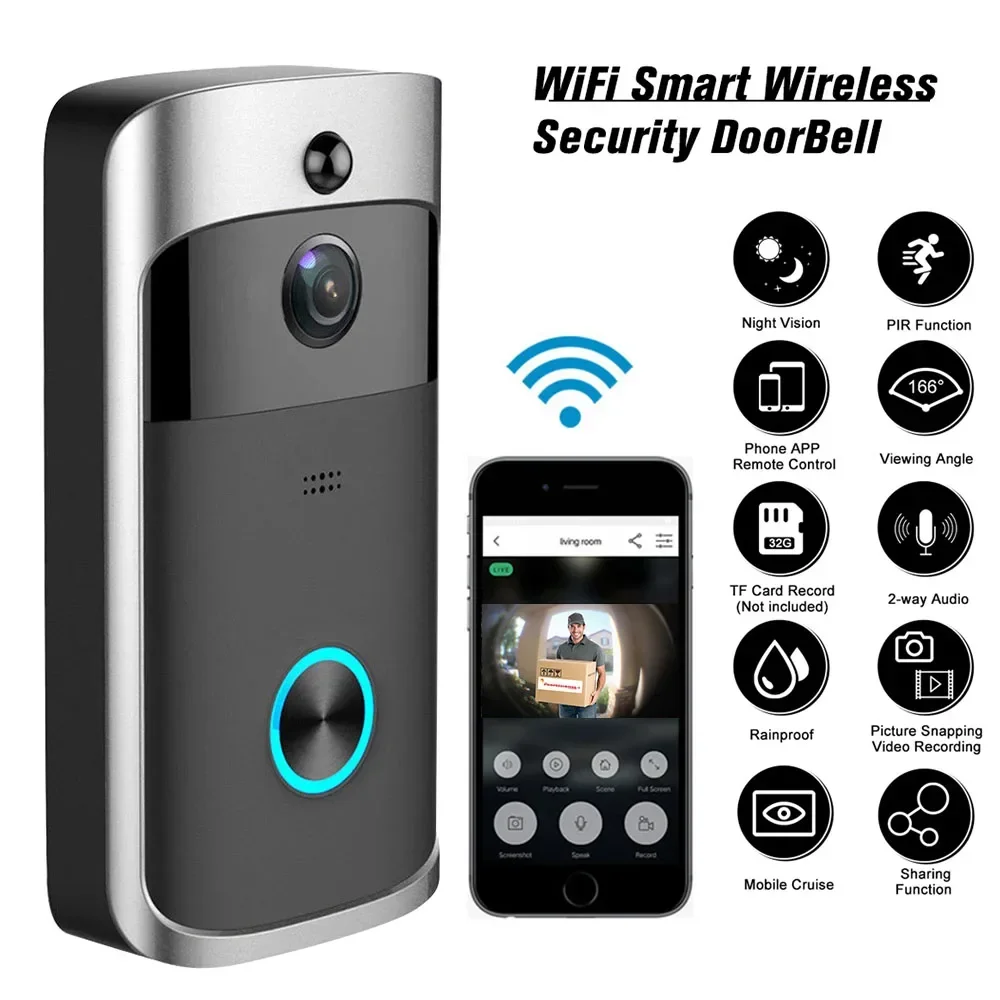 กล้องกริ่งประตูไร้สาย WIFI สำห - Home Security La บทวิจารณ์และราคา