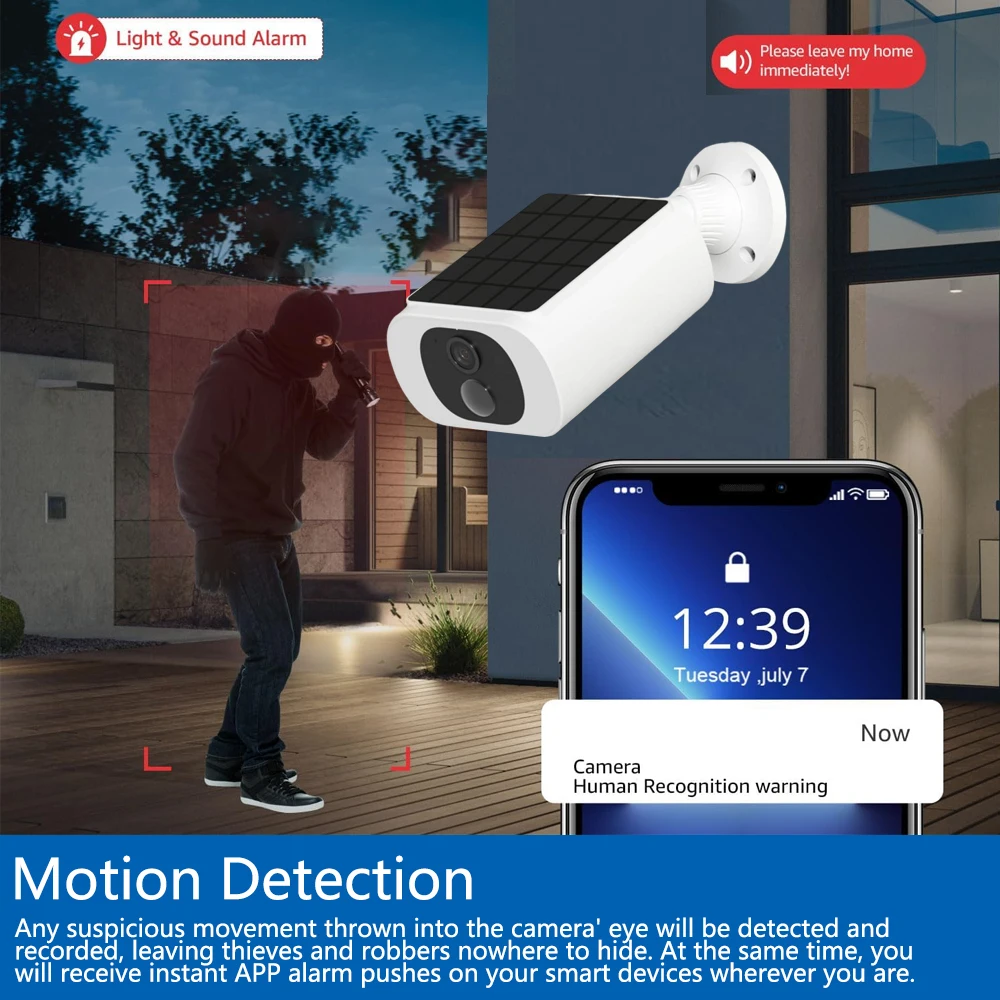 กล้องวงจรปิดพลังงานแสงอาทิตย์  - Home Security La บทวิจารณ์และราคา
