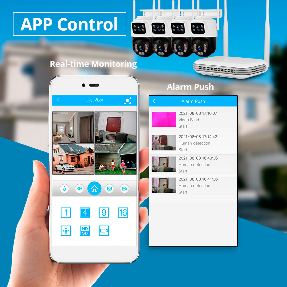KERUI 2K 4MP กลางแจ้ง Full HD  - Home Security Panel บทวิจารณ์และราคา