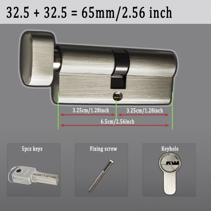 1 ชิ้น ลูกบิดกุญแจทองแดงมาตรฐา - Home Security Doors บทวิจารณ์และราคา